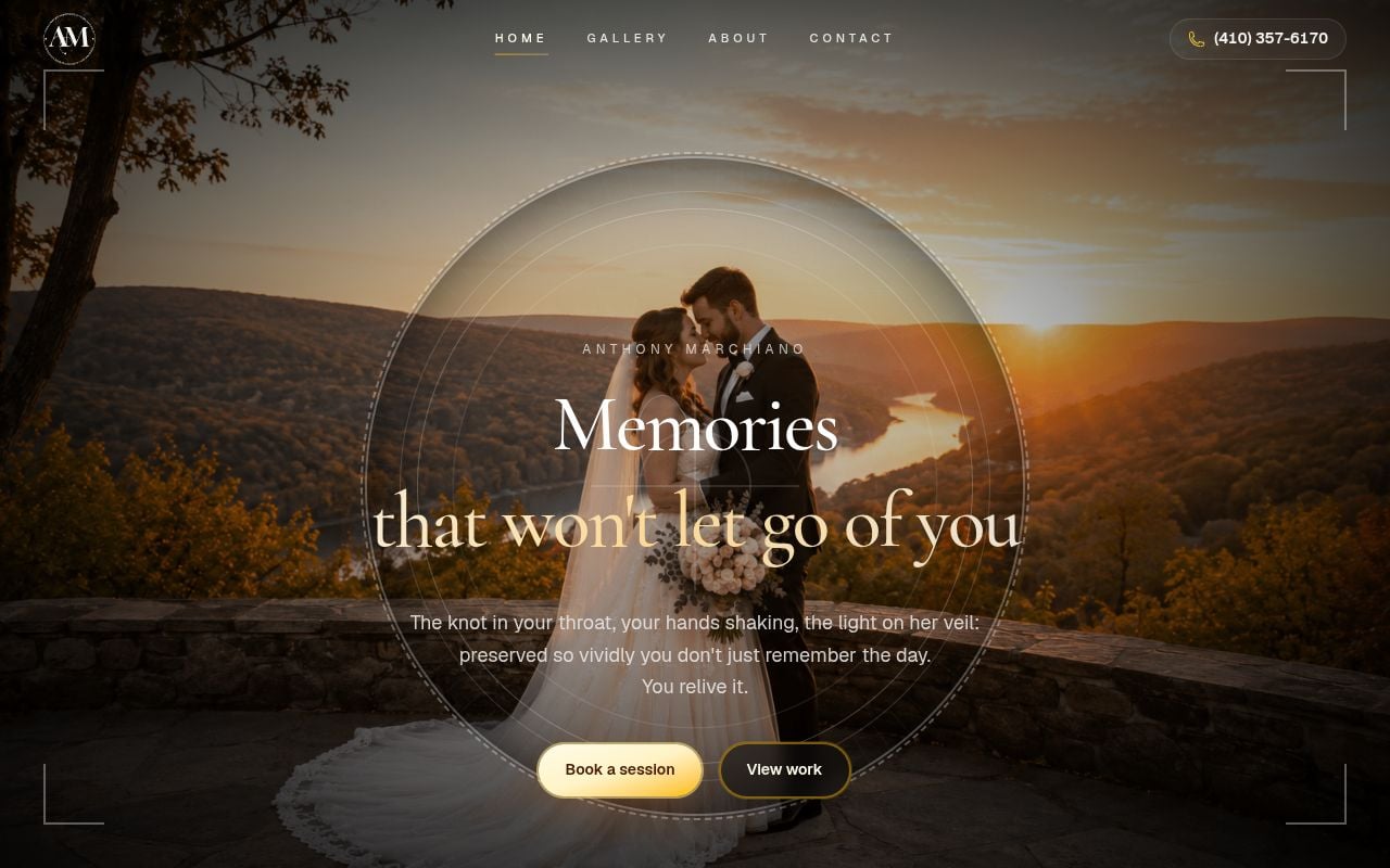 Laptop preview of the Anthony Marchiano website
