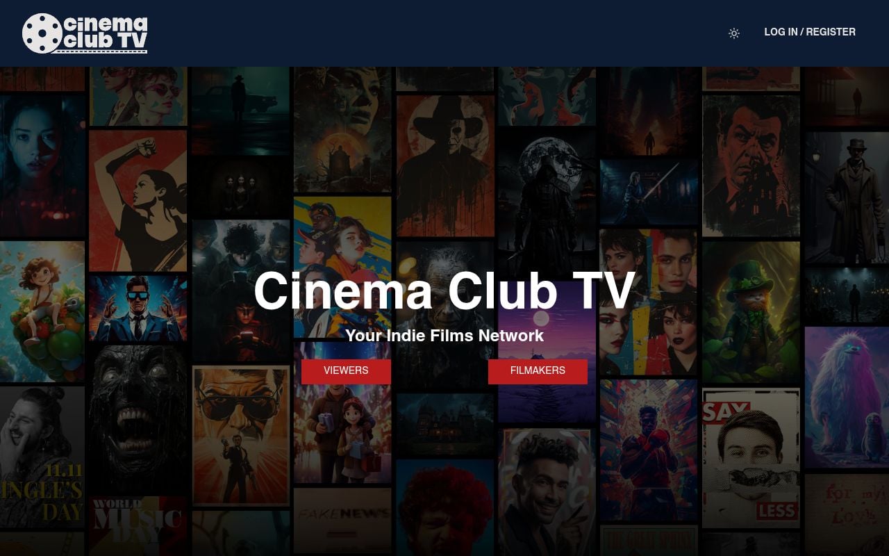 Preview of a custom website for Cinema Club TV